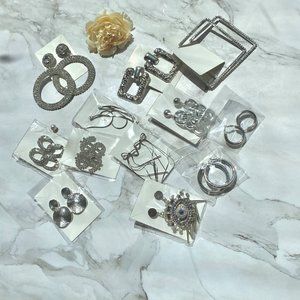 Lot - Mix Round Square Jewelry Earrings Ear Stud Ear Mix For Women's